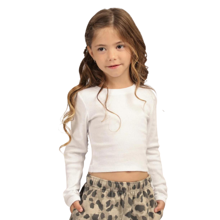 חולצת בייסיק בנות TAMTAM לבן