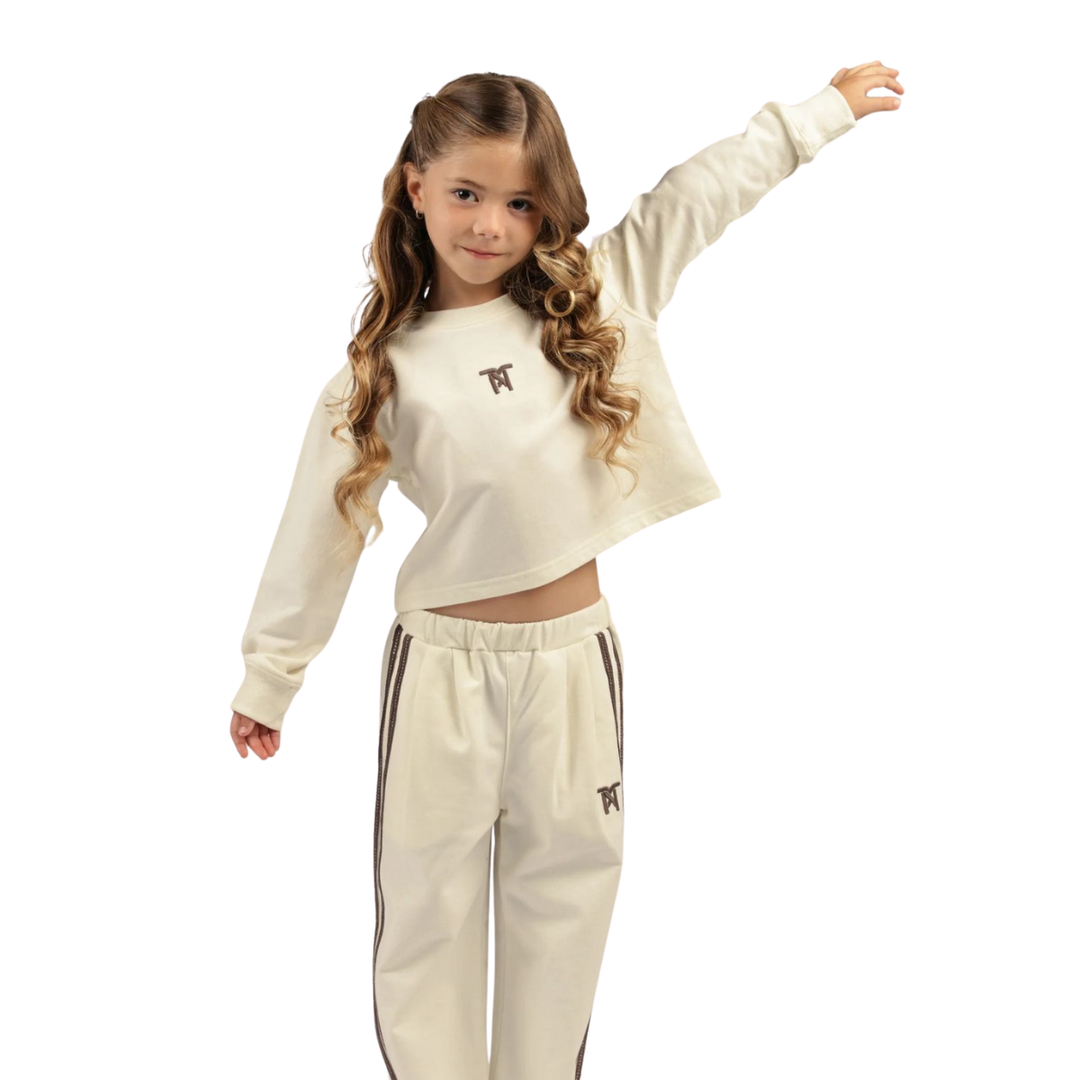 חליפת בנות לייקרה TAMTAM שמנת